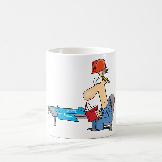 Construction Worker Reading Manual Coffee Mug (Creator Uploaded)