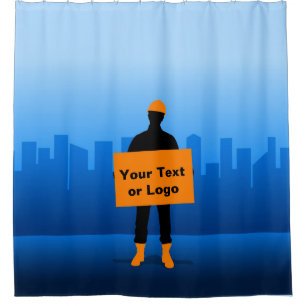 Construction Worker Shower Curtain