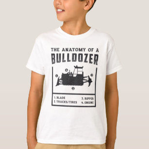 Construction Worker The Anatomy Of A Bulldozer T-Shirt