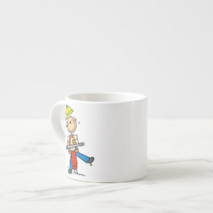 Construction Worker With Jack Hammer Gifts Espresso Cup