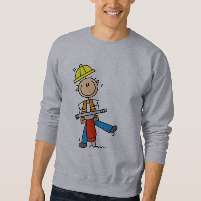 Construction Worker with Jack Hammer Sweatshirt (Front)