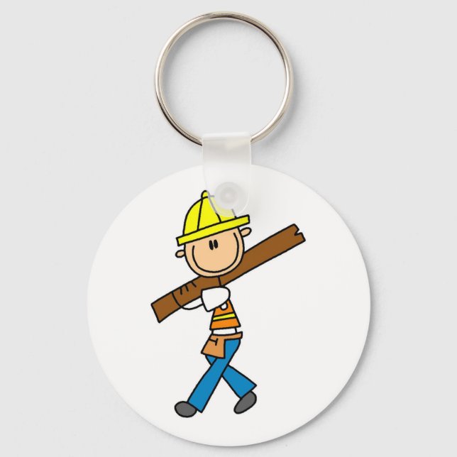 Construction Worker with Lumber Key Ring (Front)