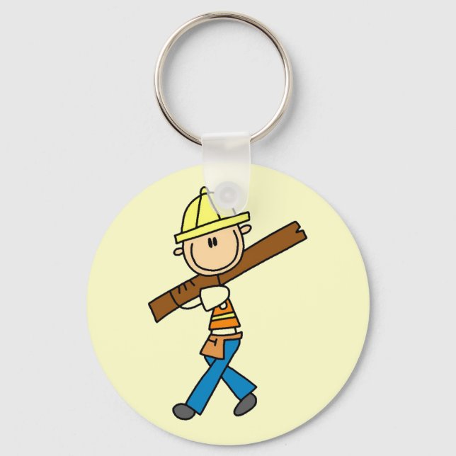 Construction Worker with Lumber Key Ring (Front)