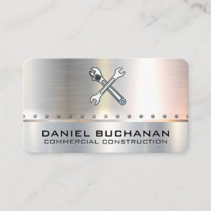 Construction Wrenches   Metall   Rivets Business Card