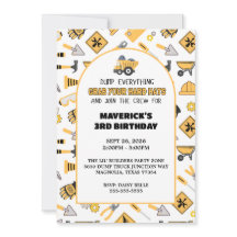 Construction Yellow Boys Dump Truck Birthday