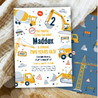 Construction Yellow Dump Truck Digger Boy Birthday