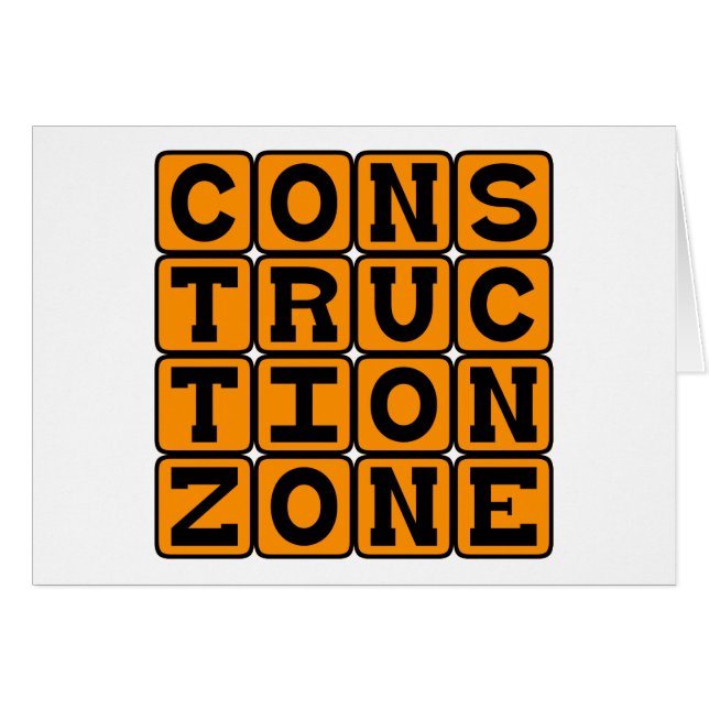 Construction Zone, Hardhat Area (Front Horizontal)