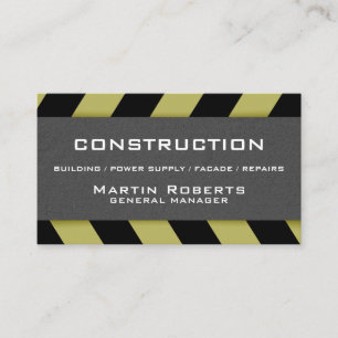Construction zone inspired business card