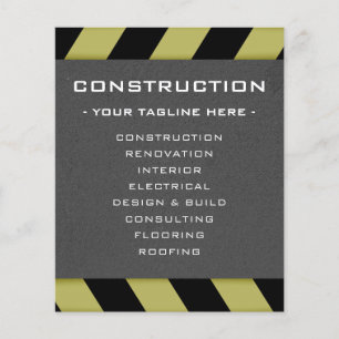 Construction zone inspired  flyer