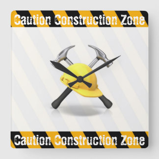 Construction Zone Wall Clock
