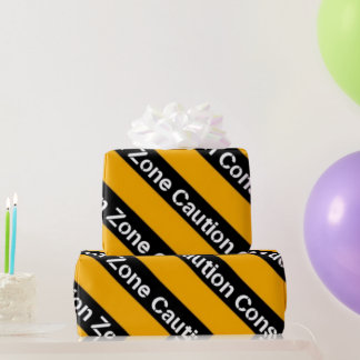 Construction Zone Wrapping Paper