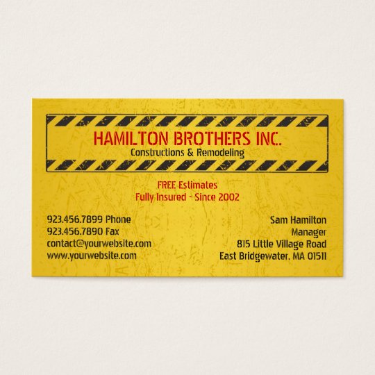 Constructions Business Card