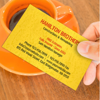 Constructions Handyman Business Card