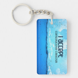 "Constructive criticism" Motivation Affirmation Key Ring