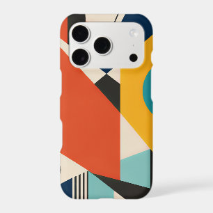 Constructivist Teal Orange Geometric Abstract