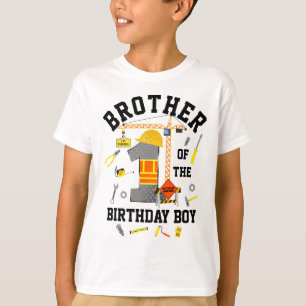 Constructor Brother of the First birthday boy T-Shirt