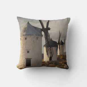 Consuegra, antique La Mancha windmills Cushion