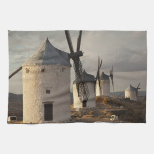 Consuegra, antique La Mancha windmills Tea Towel