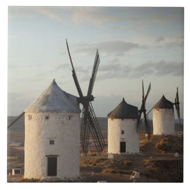 Consuegra, antique La Mancha windmills Tile (Front)