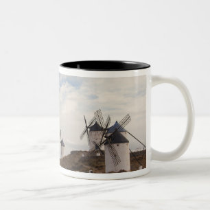 Consuegra, antique La Mancha windmills Two-Tone Coffee Mug