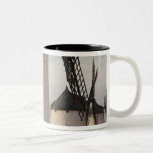 Consuegra, antique La Mancha windmills Two-Tone Coffee Mug