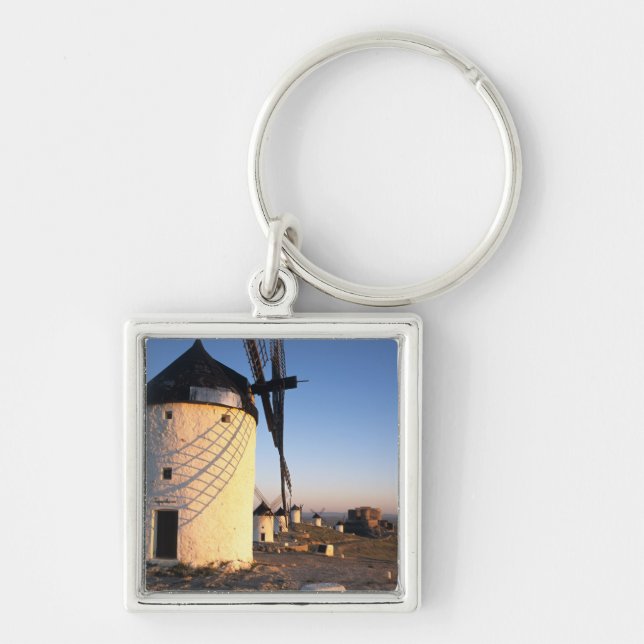Consuegra, La Mancha, Spain, windmills Key Ring (Front)