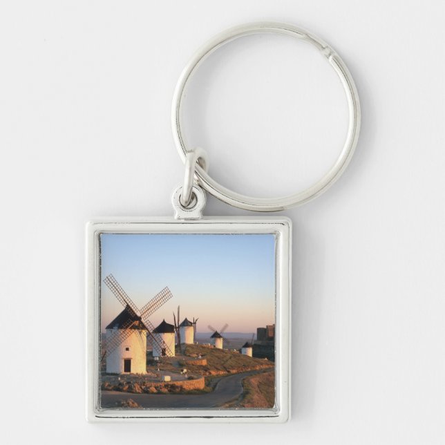 Consuegra, La Mancha, Spain, windmills Key Ring (Front)
