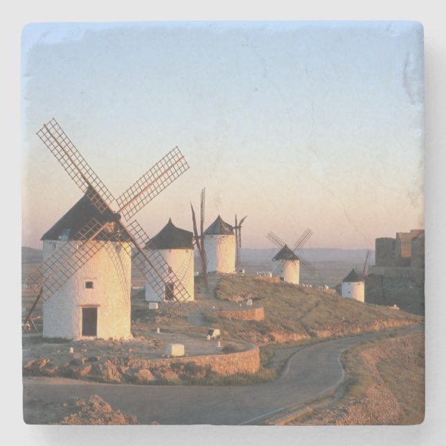 Consuegra, La Mancha, Spain, windmills Stone Coaster (Front)