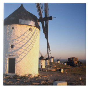 Consuegra, La Mancha, Spain, windmills Tile