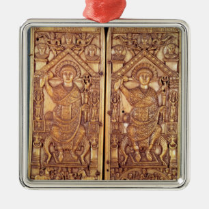 Consular diptych Anastasius carved Metal Tree Decoration