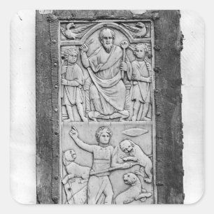 Consular diptych of Aetius, left hand panel Square Sticker