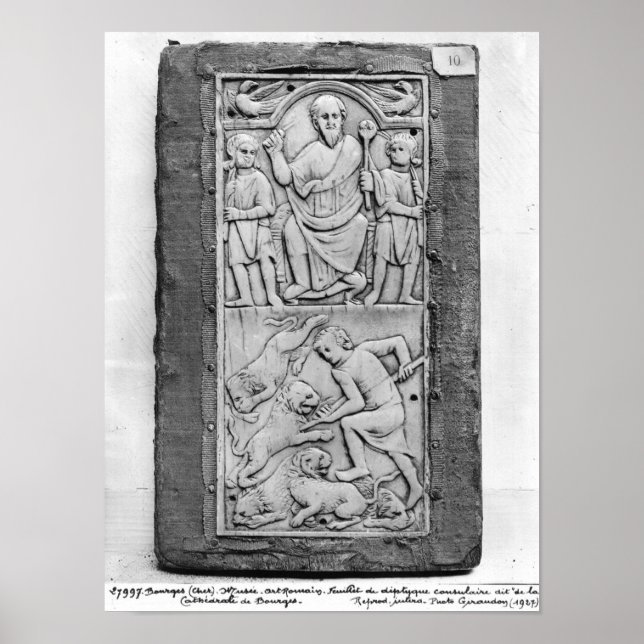 Consular diptych of Aetius, right hand panel Poster (Front)