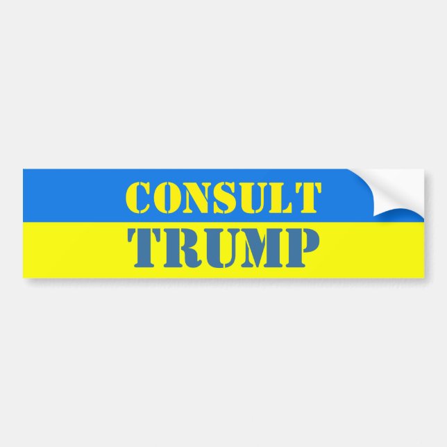 CONSULT TRUMP Ukraine Coloured  Bumper Sticker (Front)