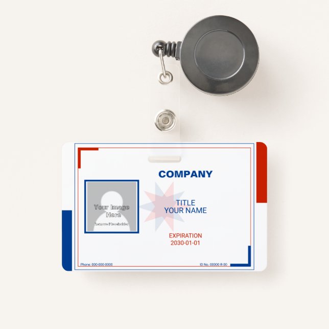 Consultant Badge ID Badge (Front with Retractable)