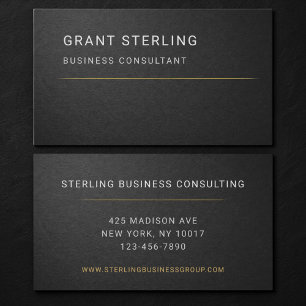 Consultant Black Professional Business Card