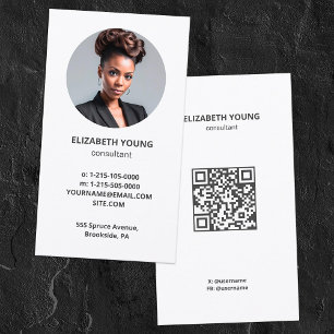 Consultant Custom Photo and QR Business Card