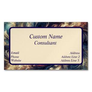Consultant Modern Abstract Art Magnetic Business Card