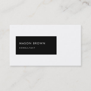 Consultant Profi Modern Black Rectangle Business Card