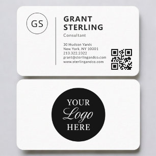 Consultant QR Code Logo Professional Business Card