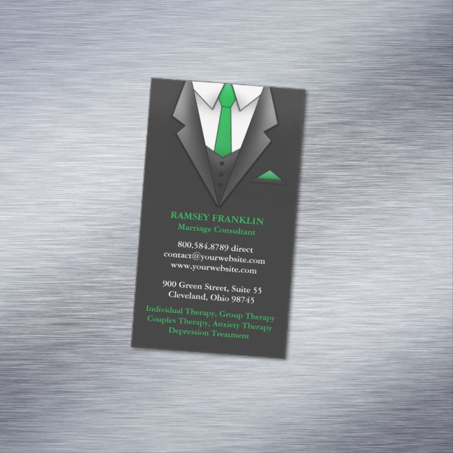 Consultant Suit Magnetic Business Card (In Situ)