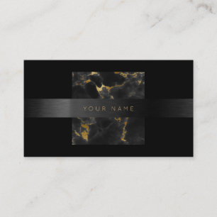Consulting Black Gold Abstract Marble Vip Business Card