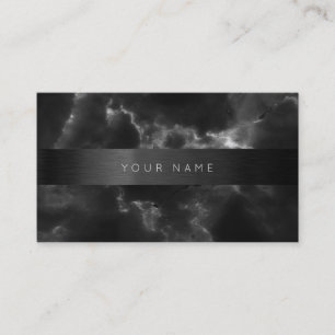 Consulting Black Gray Abstract Marble Vip Business Card