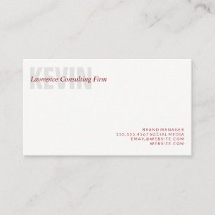 Consulting Corporate Firm Business Card