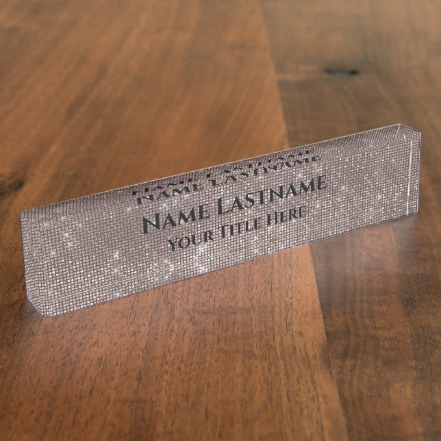 Consulting Layer Rose Event Planner Brown Nameplate (Side)