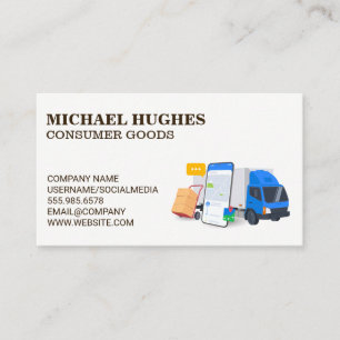 Consumer Truck Deliveries Driver Business Card
