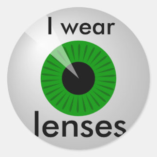 Contact lenses classic round sticker