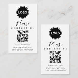 Contact us QR code Modern Business Card