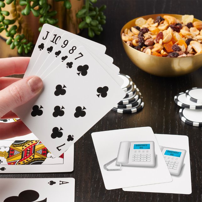 Contact Us Telephone Customer Support Phone Playing Cards (Creator Uploaded)
