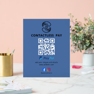 Contactless Pay QR Code Sign