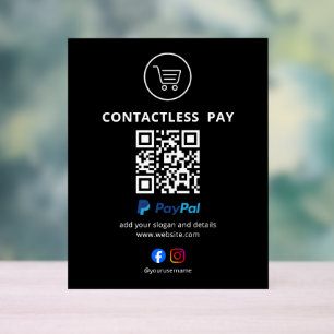 Contactless Pay QR Code Sign PayPal Realtor